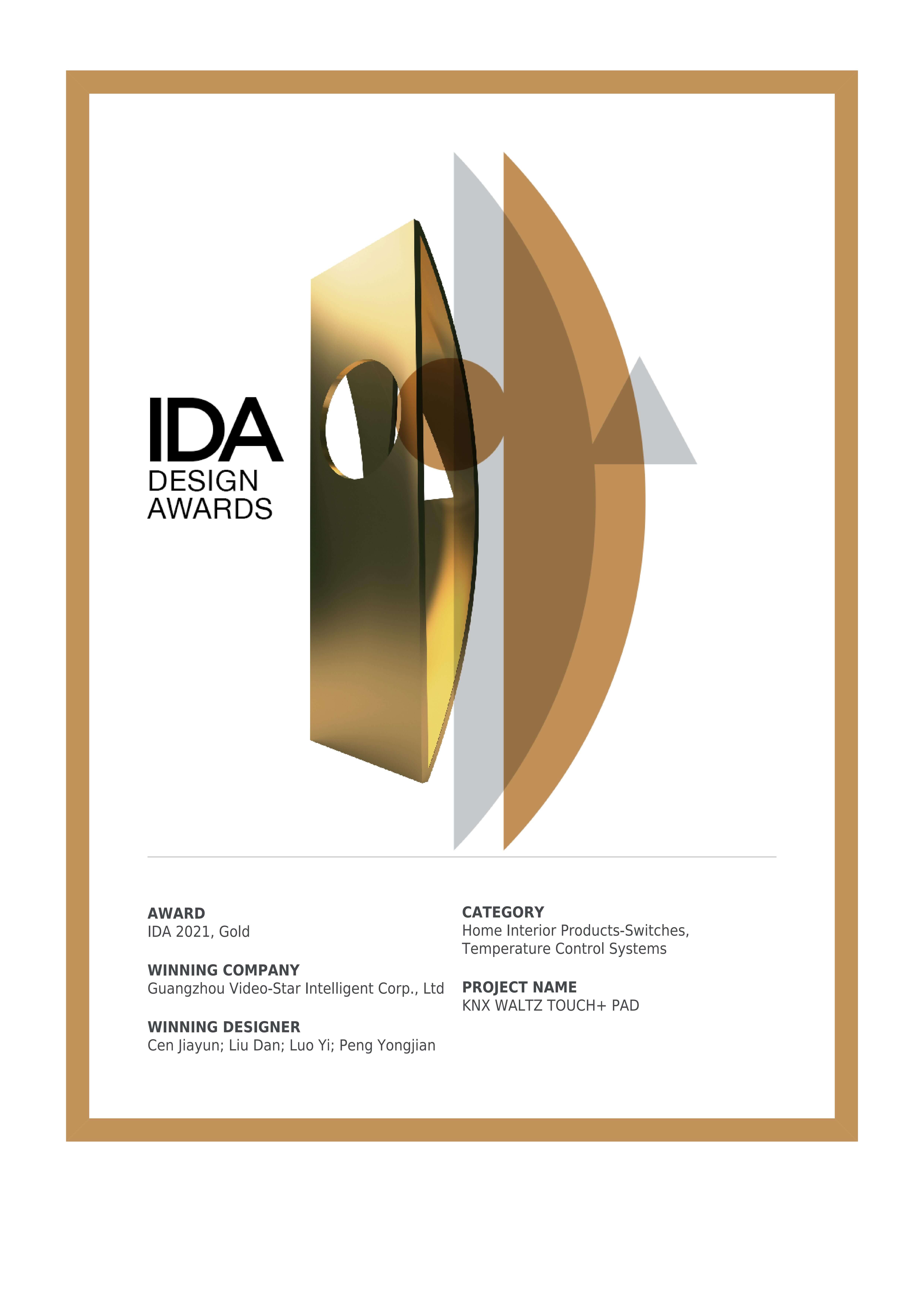 華爾茲美國IDA金獎